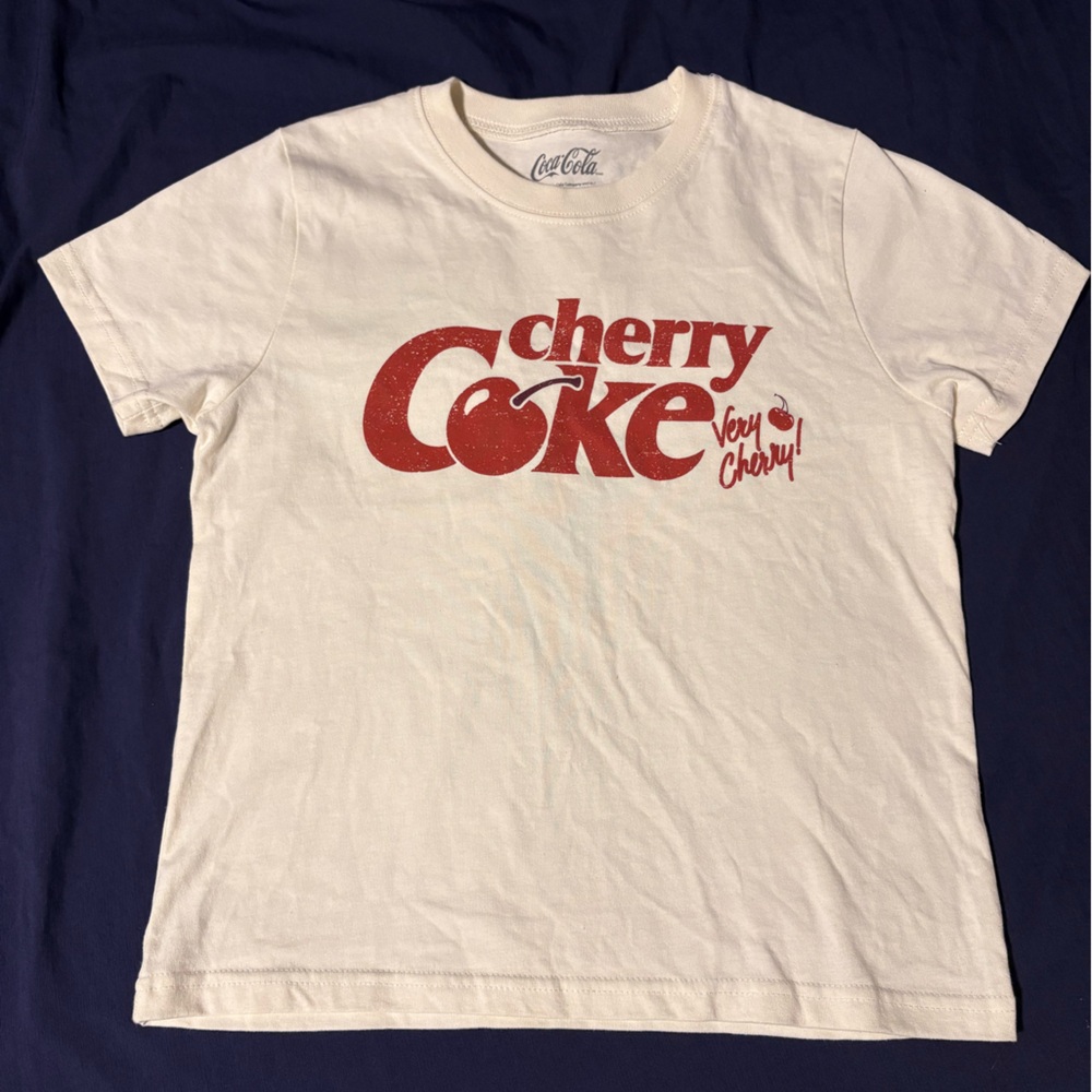 Coca Cola Cherry Coke White Crop Top